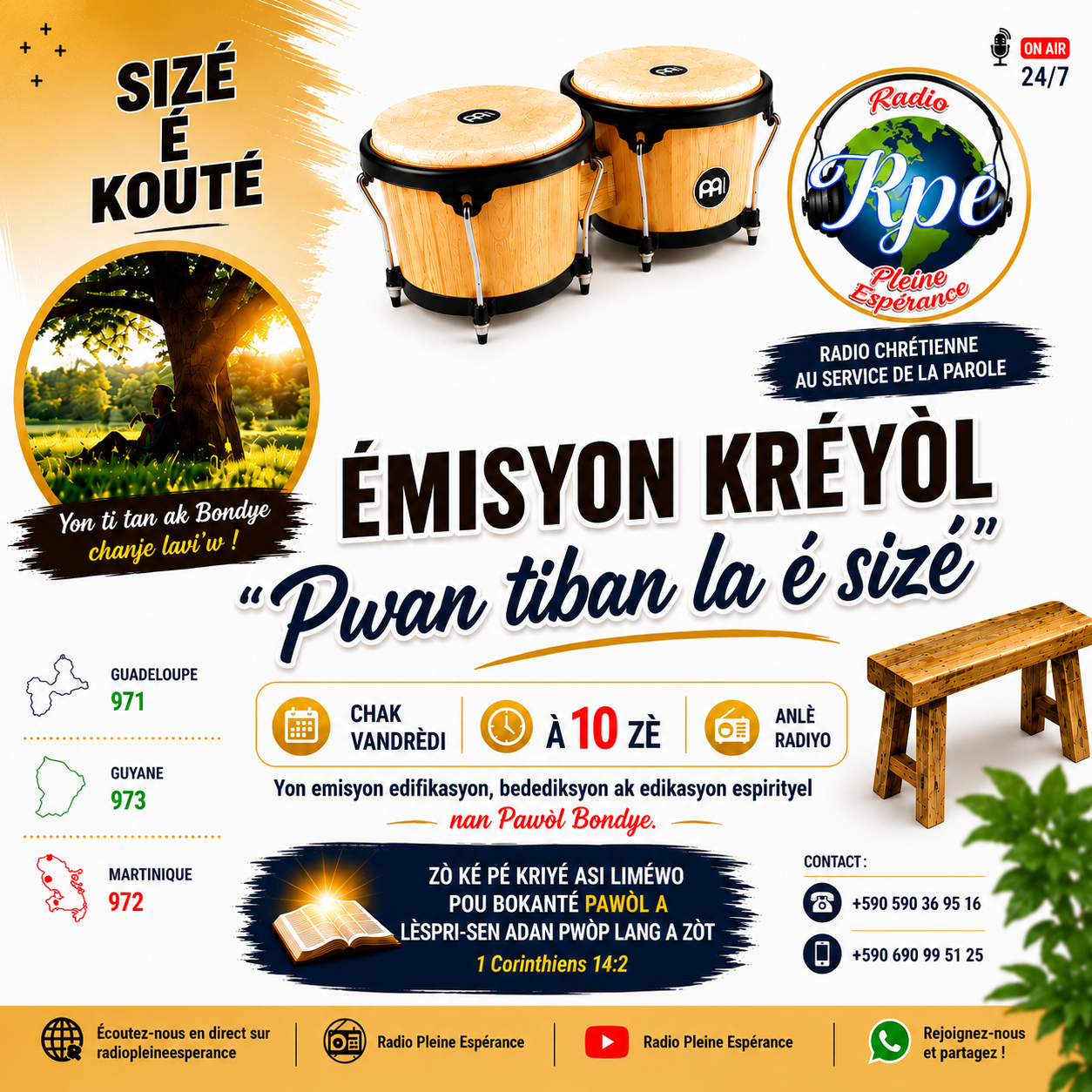 Emisiyon kréyol pwan tiban la é sizé — L'aveugle Bartimée
